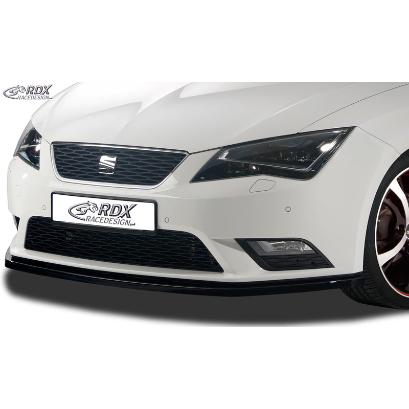 RDX RaceDesign, Frontspoiler, passar Seat Leon 5F SC/5-dörrars/ST 2013-2017 exkl. FR/Cupra (ABS blank svart)