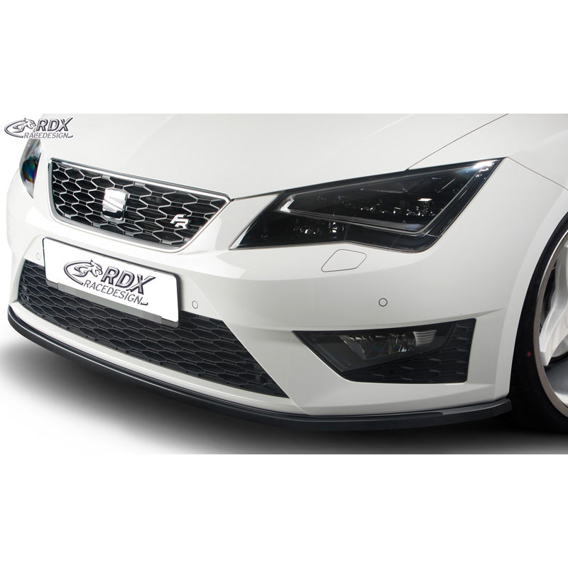 RDX RaceDesign, frontspoiler, passar Seat Leon 5F SC/5-dörrars/ST FR/Cupra 2013-2020 (ABS blanksvart)