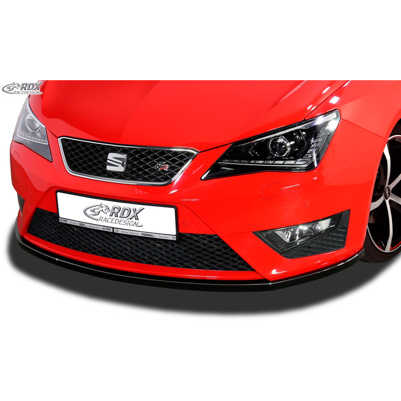 RDX RaceDesign, frontspoiler, passar Seat Ibiza 6J SC/HB/ST FR Facelift 2012-2017 (ABS blanksvart)