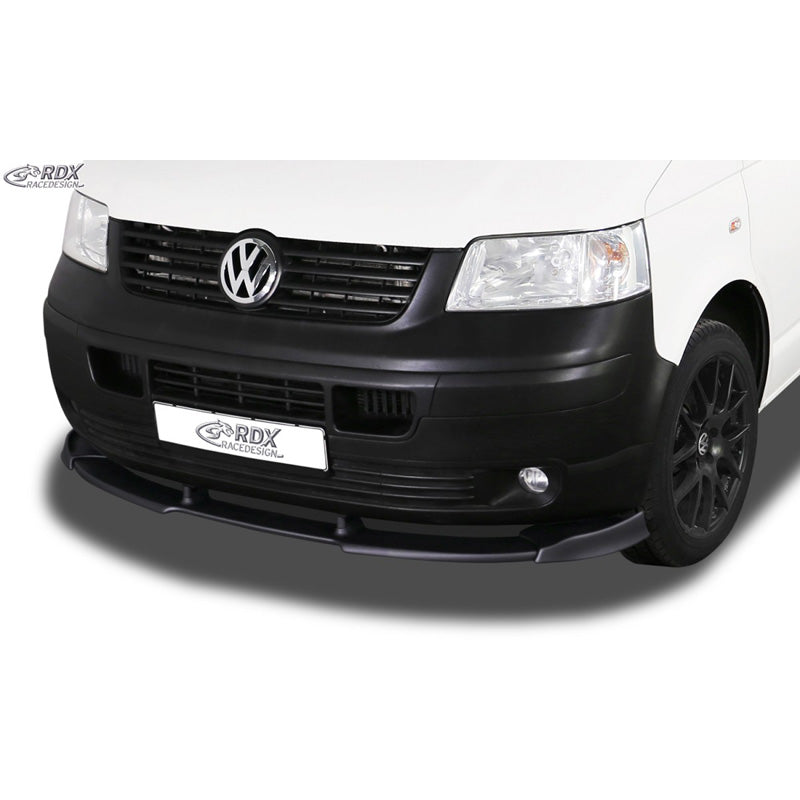 RDX RaceDesign, Frontspoiler Vario-X, passar Volkswagen Transporter T5 2003-2009 (olackerad stötfångare) (PU)