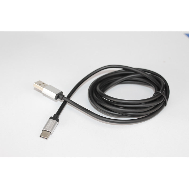 SSDN Mobil, USB-C Laddnings- och synkroniseringskabel - 200cm - Svart