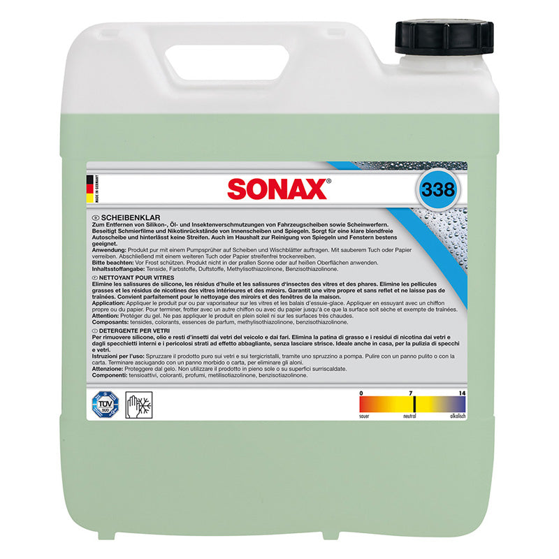 SONAX, Glasrengöringsmedel - Insekter, smuts och nikotin - 10 liter