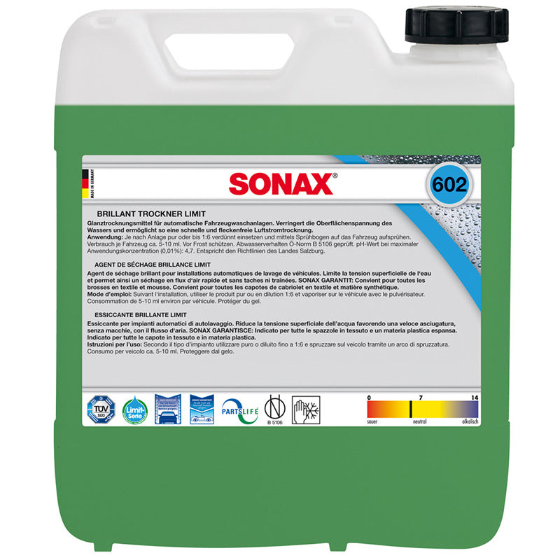 SONAX, Brillant Tork 10 Liter - Perfekt lufttorkning för lack