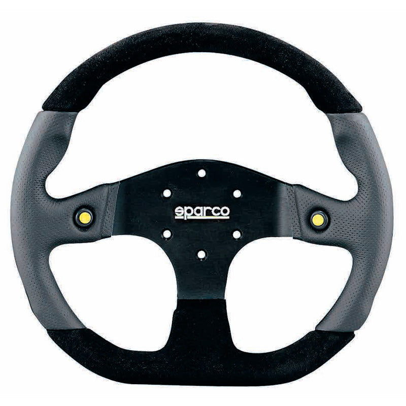 Sparco, Sportratt L999 - Svart mocka & grått läder - 330mm