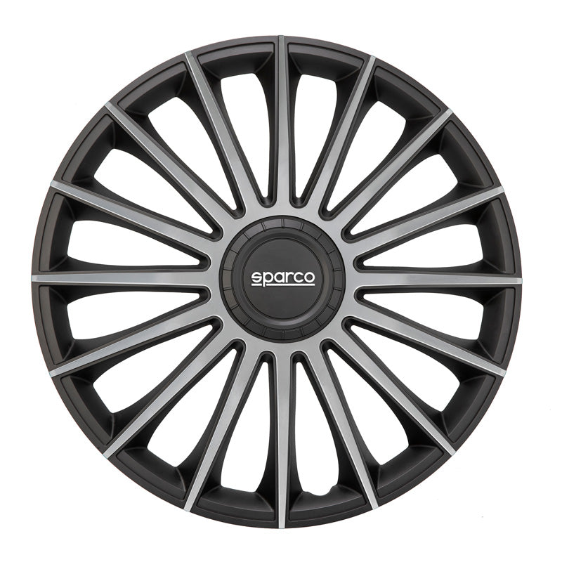 Sparco, Navkapslar, 4 st., Treviso - 13-tums - Svart/Silver