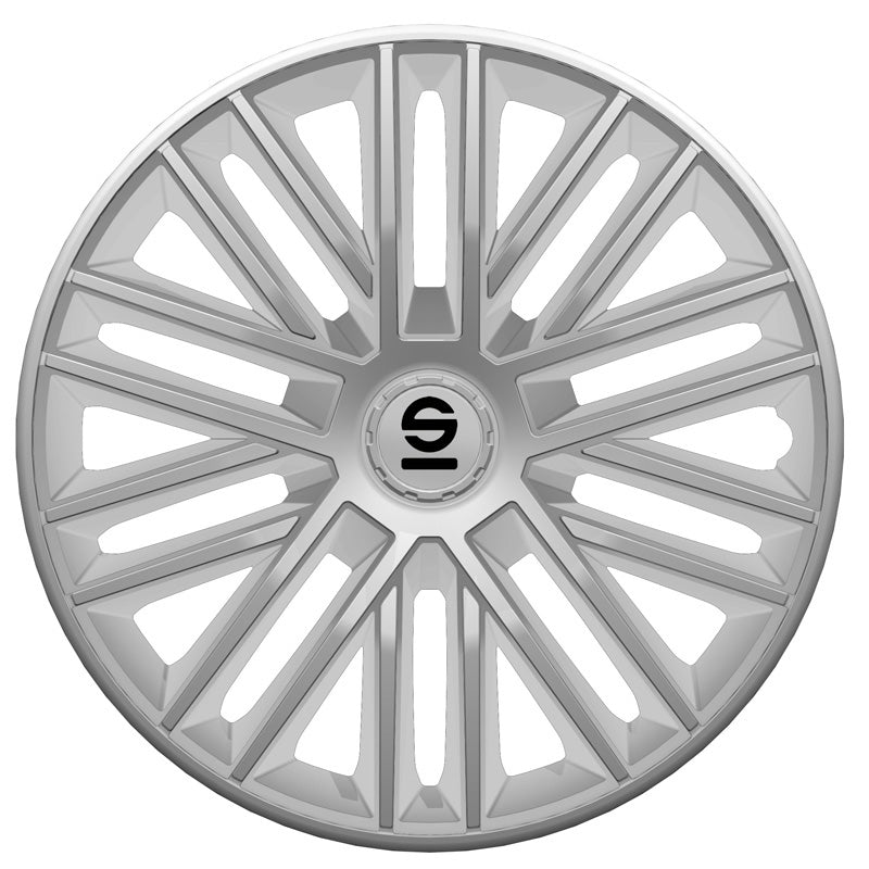 Sparco, Navkapslar, 4 st., Bergamo - 14-tums - Silver