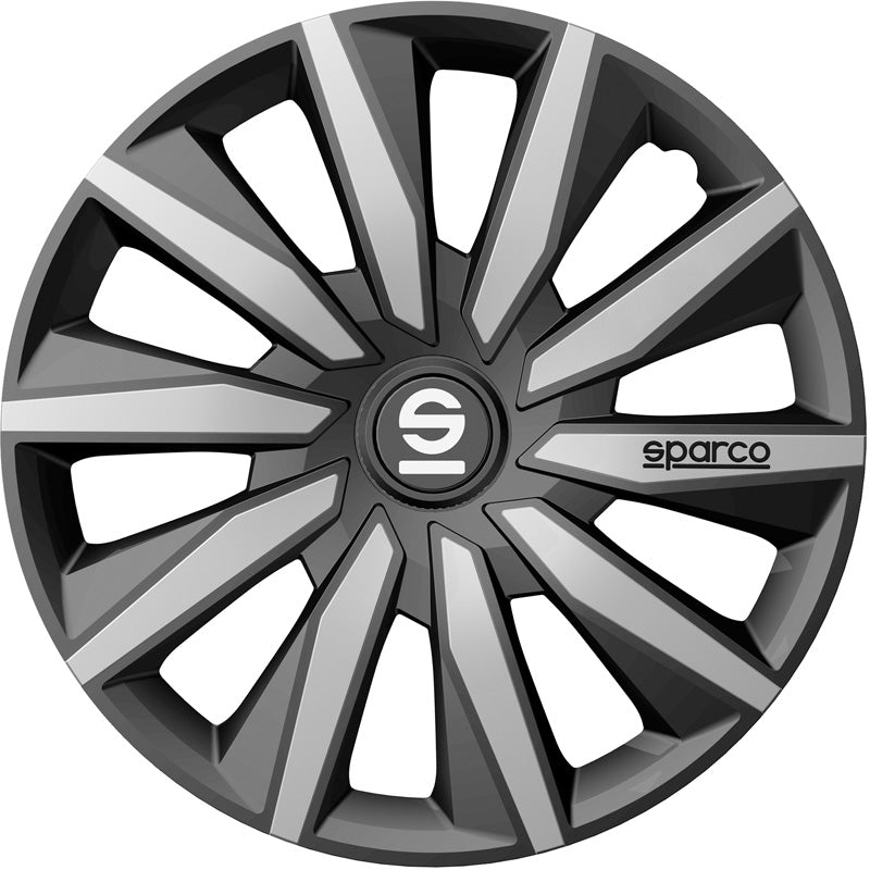 Sparco, Navkapslar, 4 st., Milano - 15-tums - Grå/Silver