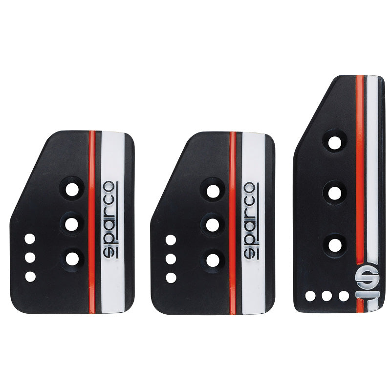 Sparco, Settanta Pedal Set - Svart/Vit/Orange - Manuell