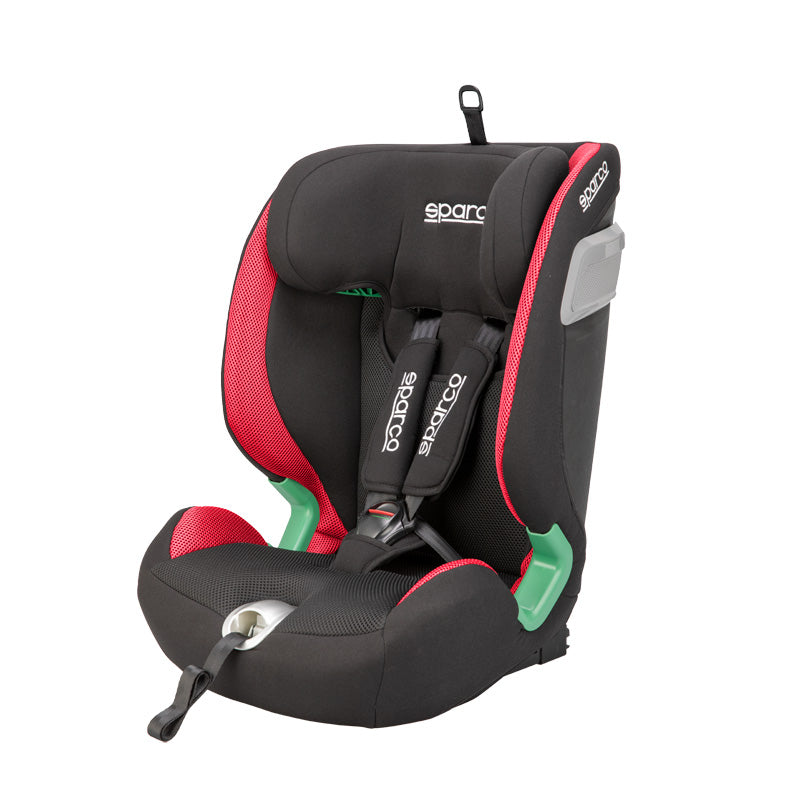 Sparco, Barnstol SK5000I Isofix - Svart/Röd - i-Size 76-150cm