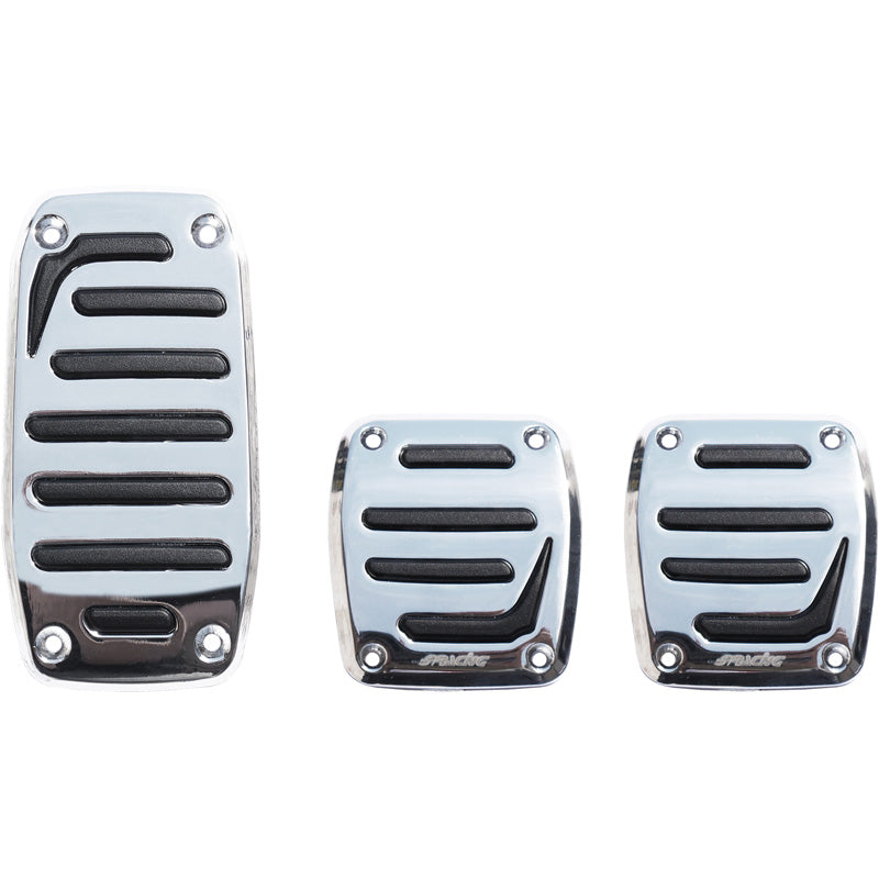 Simoni Racing, Sport Pedal Set Joker Smile - Chrome + Anti-Slip - Manual