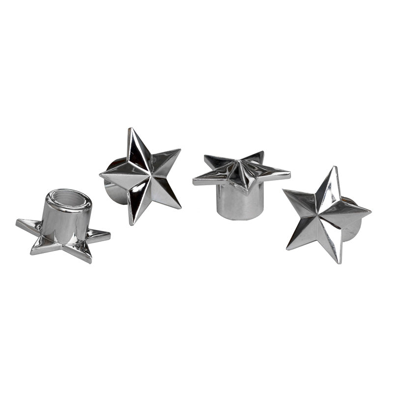 Simoni Racing, Ventilkapslar Chrome Star - Chrome - 4 st.