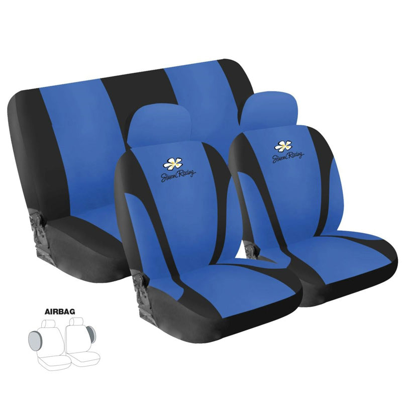 Simoni Racing, Daisy Seat Cover Set - Blå - 8 delar