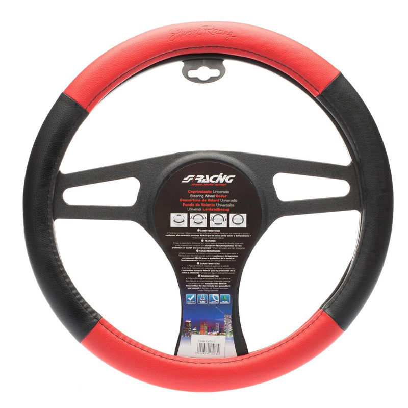 Simoni Racing, Sport Rattskydd - Svart/Rött Ecoleather - 37-39cm