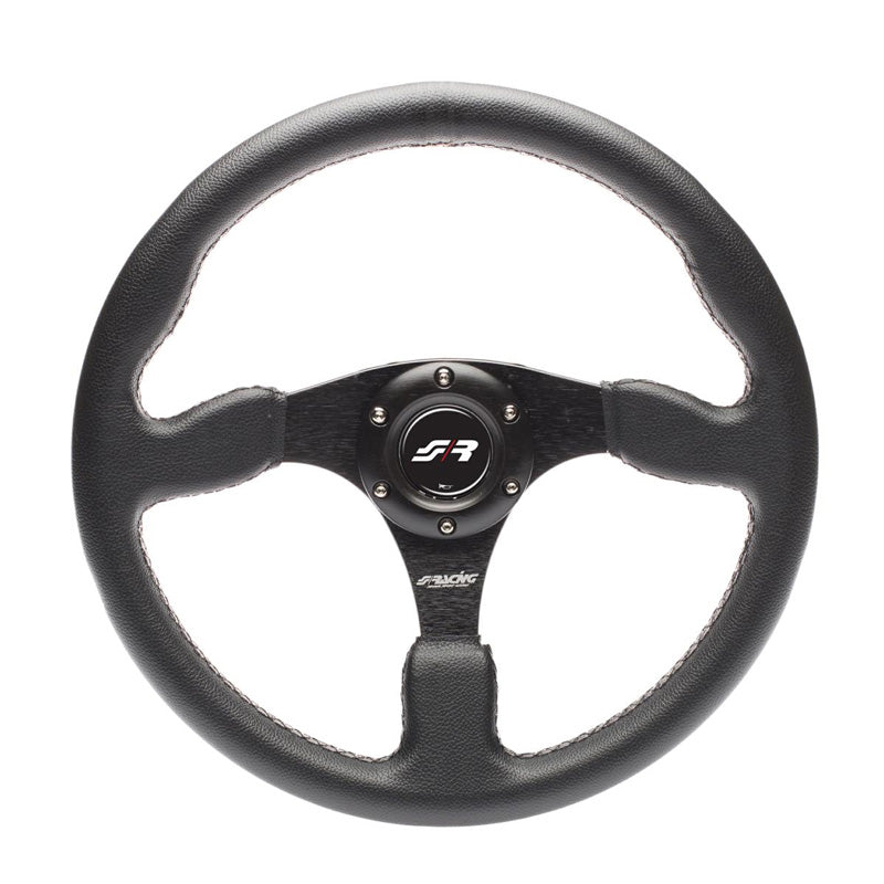 Simoni Racing, Sportratt, Defender - Svart Ecoleather - Diameter 350mm