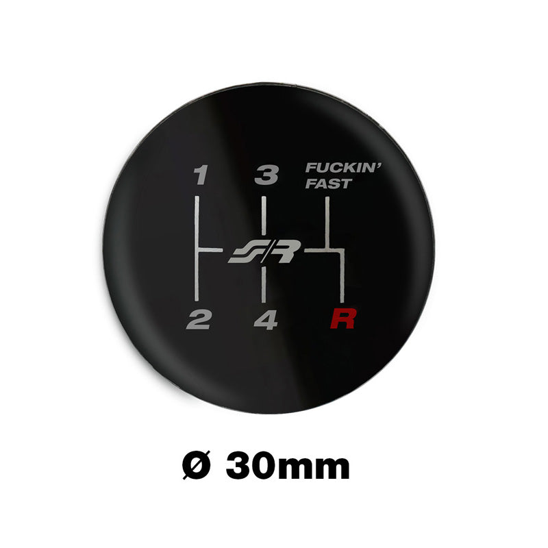 Simoni Racing, Gear Knob Sticker - 5-Speed ​​​​F-Fast - Ø30 mm