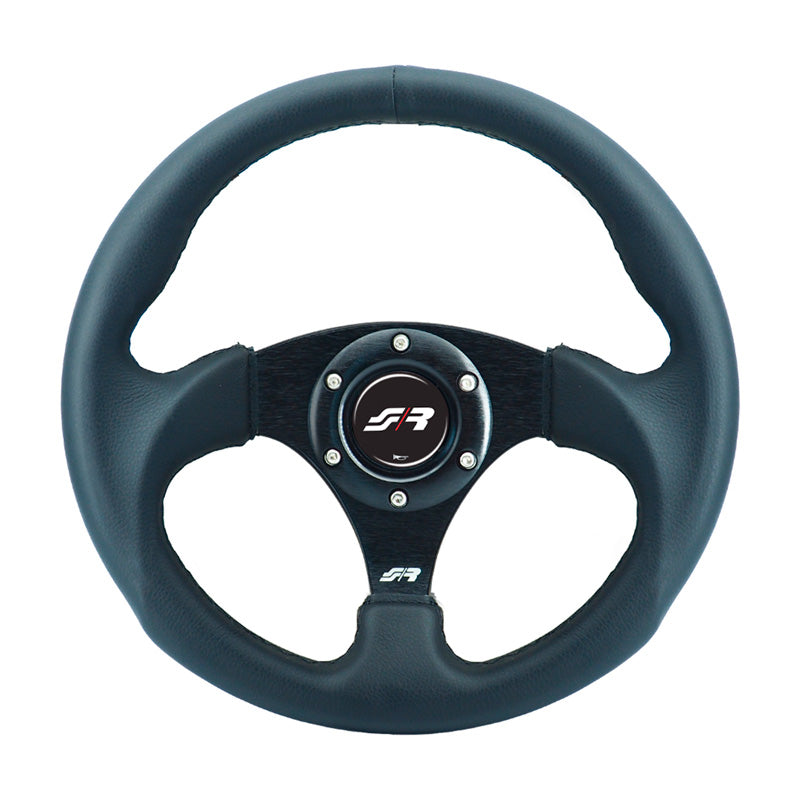 Simoni Racing, Sportratt, 'Rolle' - Svart Ecoleather - Diameter 300mm