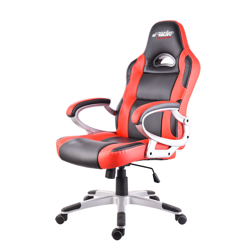 Simoni Racing, Justerbar Gaming Stol - Svart/Rött Ecoleather