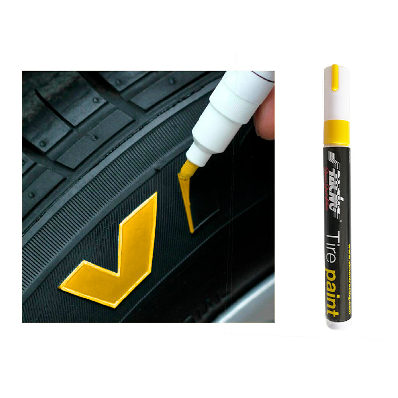 Simoni Racing, Permanent Tire Marking Pen - Gul - Vattentät