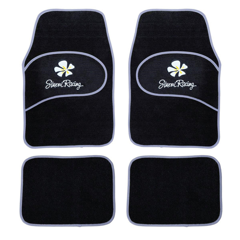 Simoni Racing, Universal Car Seat Cover Daisy - Svart/Grå - 4 delar