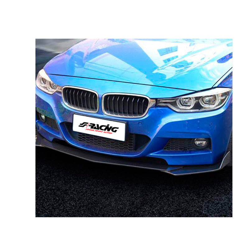 Simoni Racing, Universal Front Spoiler 'Lip Splitter' - 3-delad - ABS Svart - 174cm