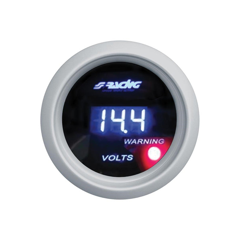 Simoni Racing, Digital Voltmeter - 52mm - Vit Display