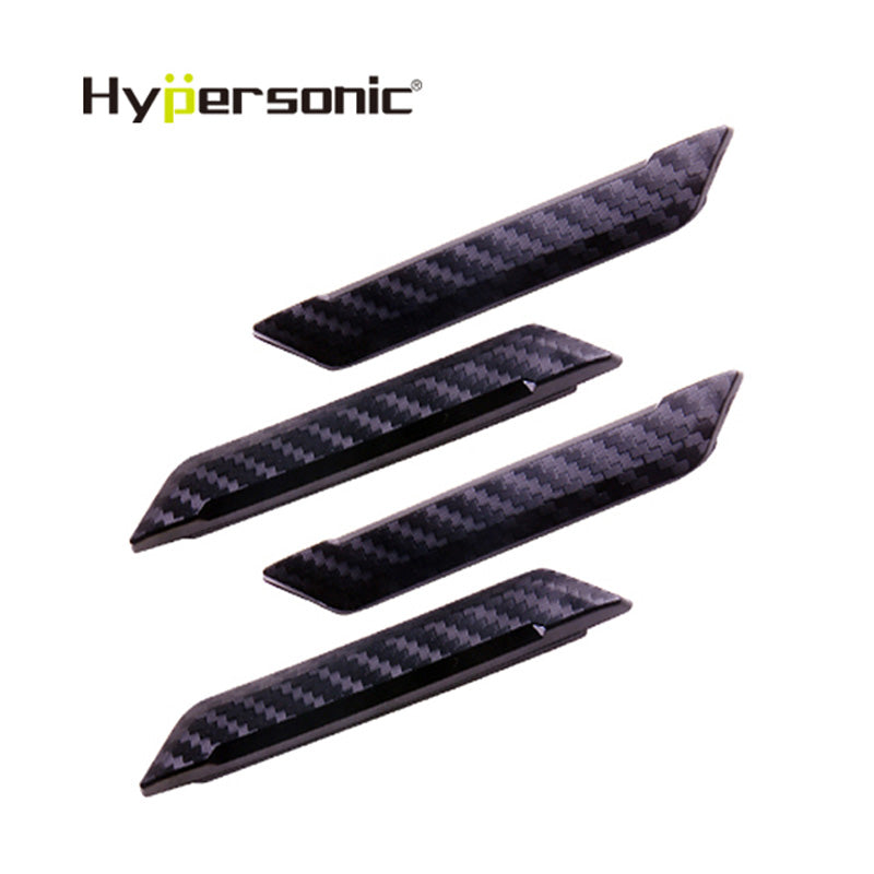 hypersonic, universella dörrskyddsremsor - Självhäftande - Carbon Look - 97x15mm - Set med 4