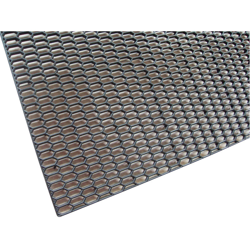 AutoStyle, Race Mesh Plate - Svart - 120x30cm - HEX Fin 18x7mm