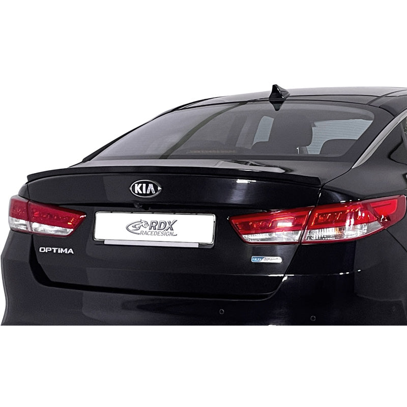 RDX Racedesign, Trunk spoiler lip, passar Kia Optima (JF) 2015-2020 (ABS)