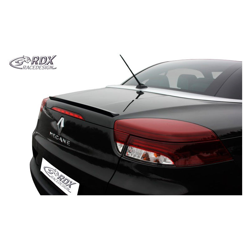 RDX RaceDesign, Trunk spoiler lip, passar Renault Megane III CC/Cabrio (ABS)